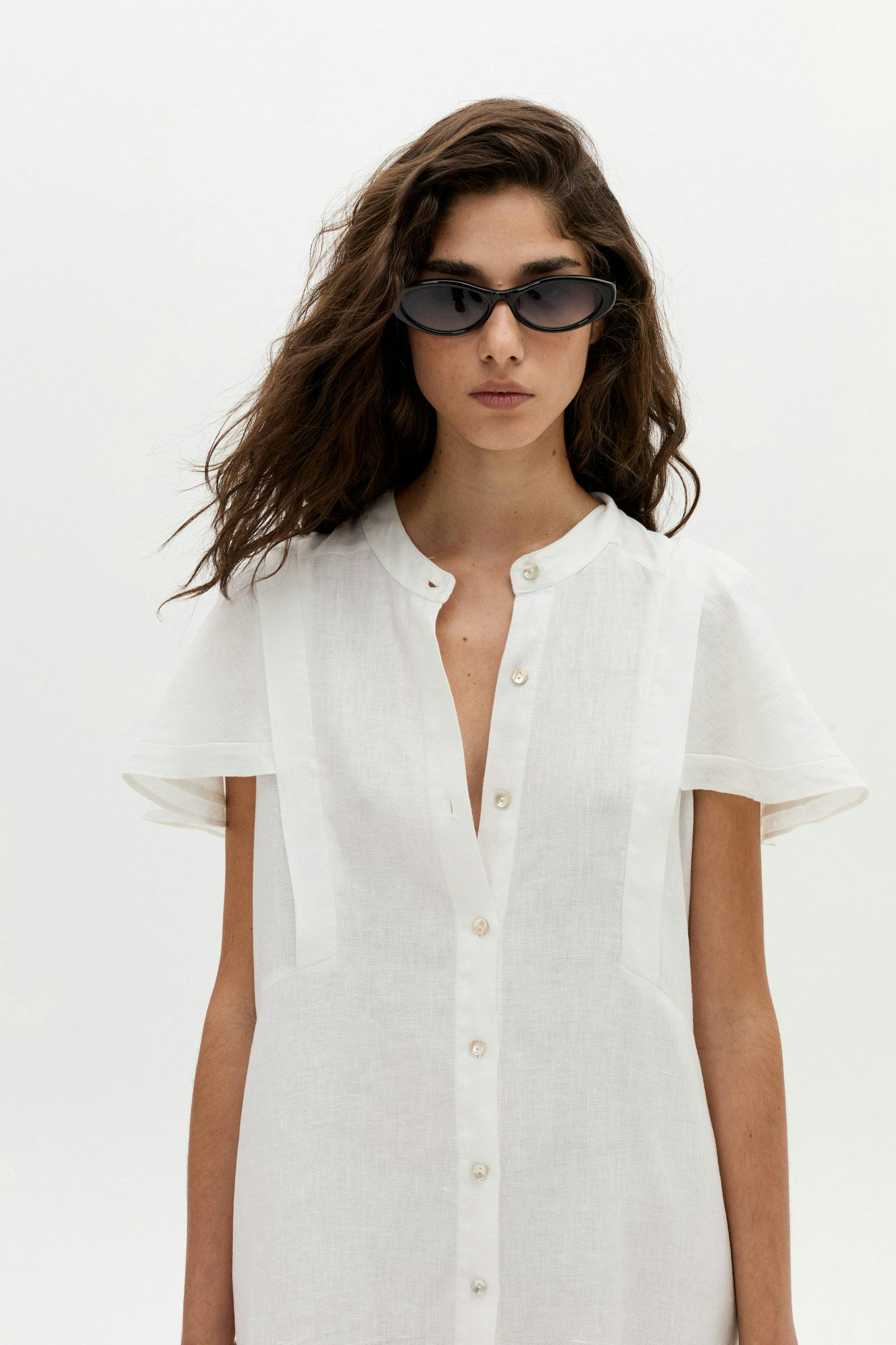 Willow Linen Dress - Off White