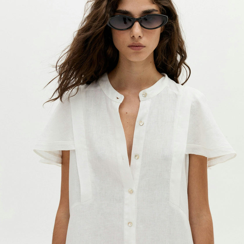 Willow Linen Dress - Off White
