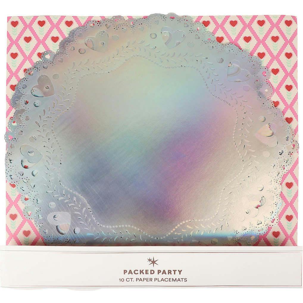 Sweetheart Iridescent Doily Placemats (10 count)