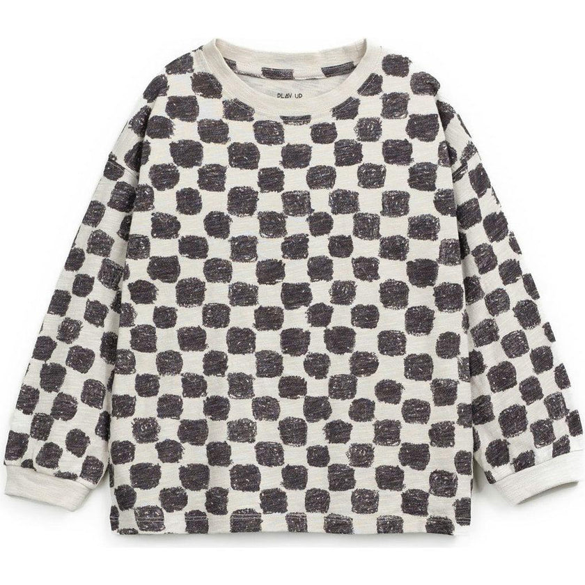 Checkered Print Long Sleeve T-Shirt