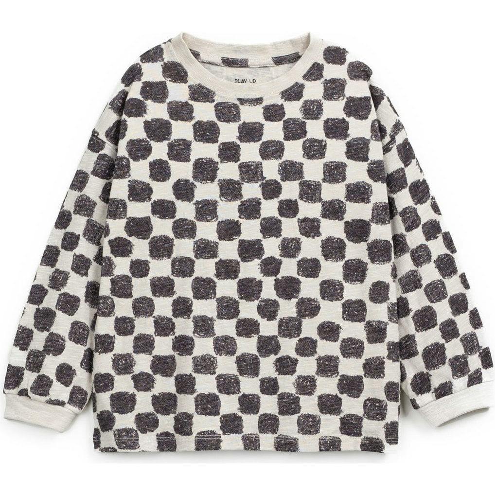 Checkered Print Long Sleeve T-Shirt