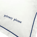 Navy Trim Decorative Pillow
