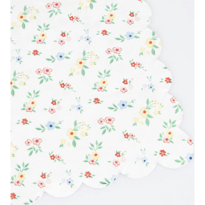 Ditsy Posy Scalloped Small Napkins