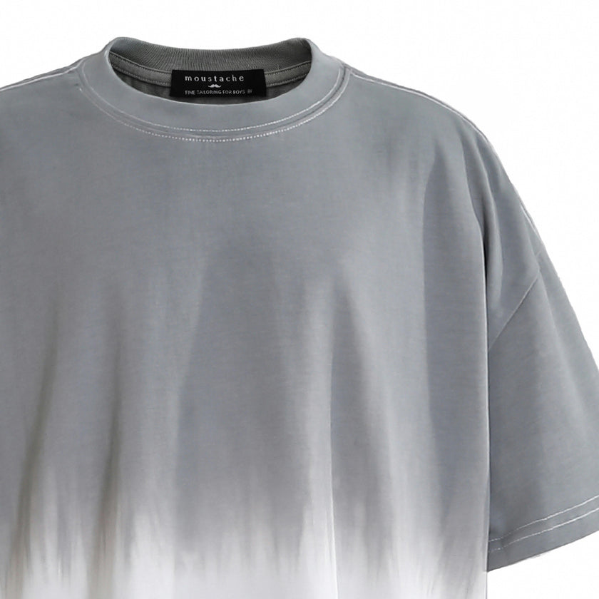 Gray to White Gradient T‑Shirt