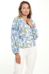 Carlie Blouse - Fleur Bleu