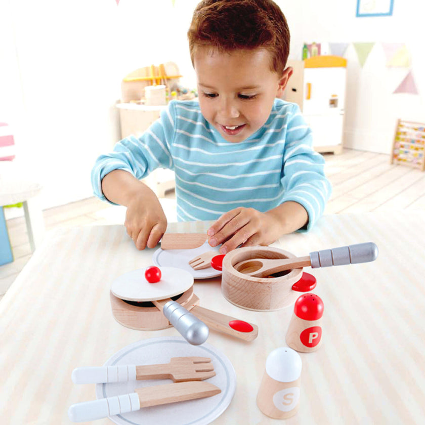 Cook & Serve Wooden Kitchen Accessory Playset