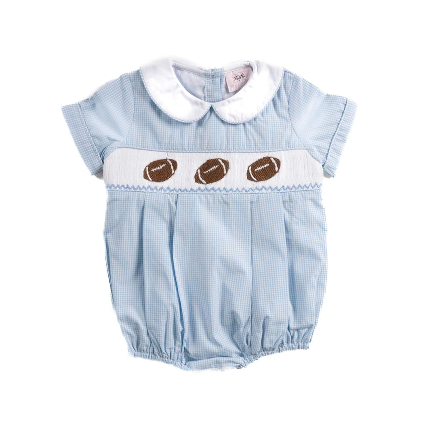 Football Blue Gingham - Noah Bubble