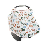 Cotton Muslin Car Seat Canopy - Butterflies