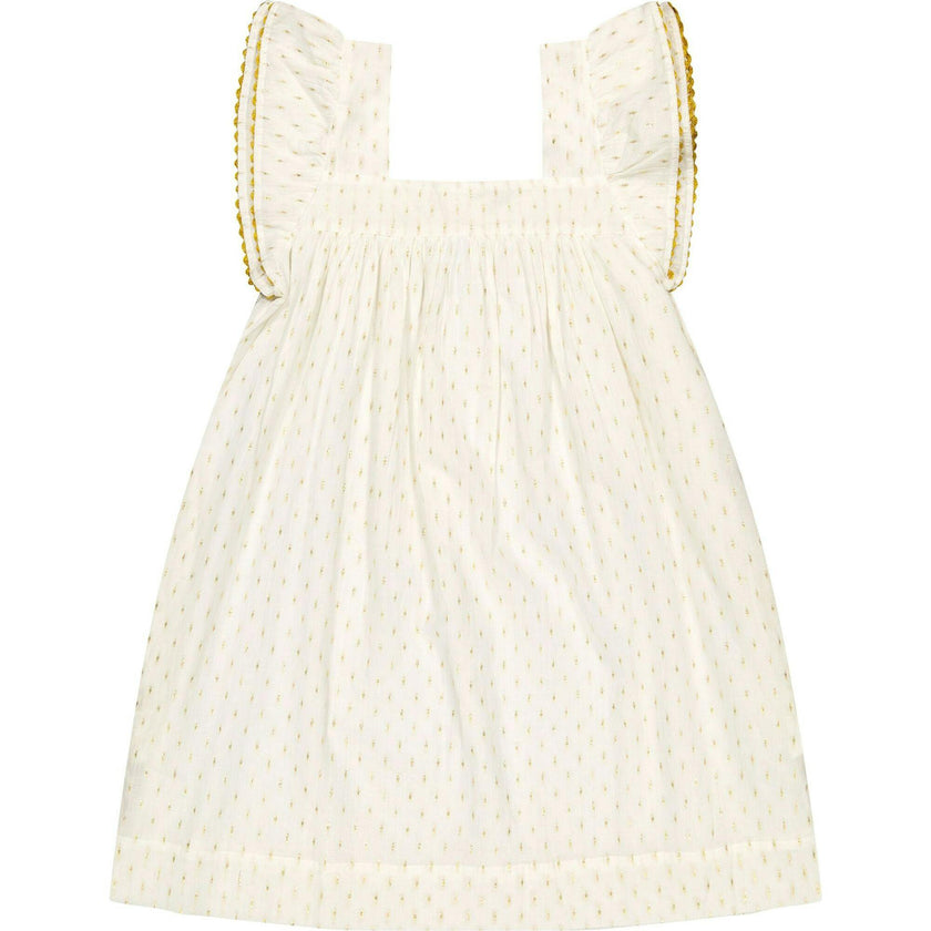 Mini Sandrine Women's Dress Gold Dobby, Gold