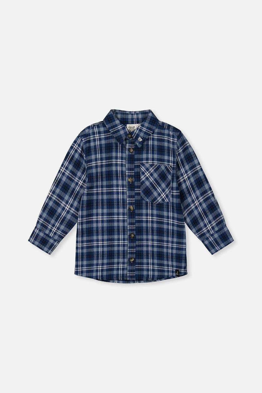 Plaid Shirt Blue And White