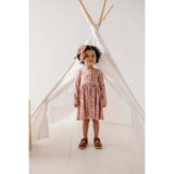 Long Sleeve Henley Dress Lavender Cloud Checkered