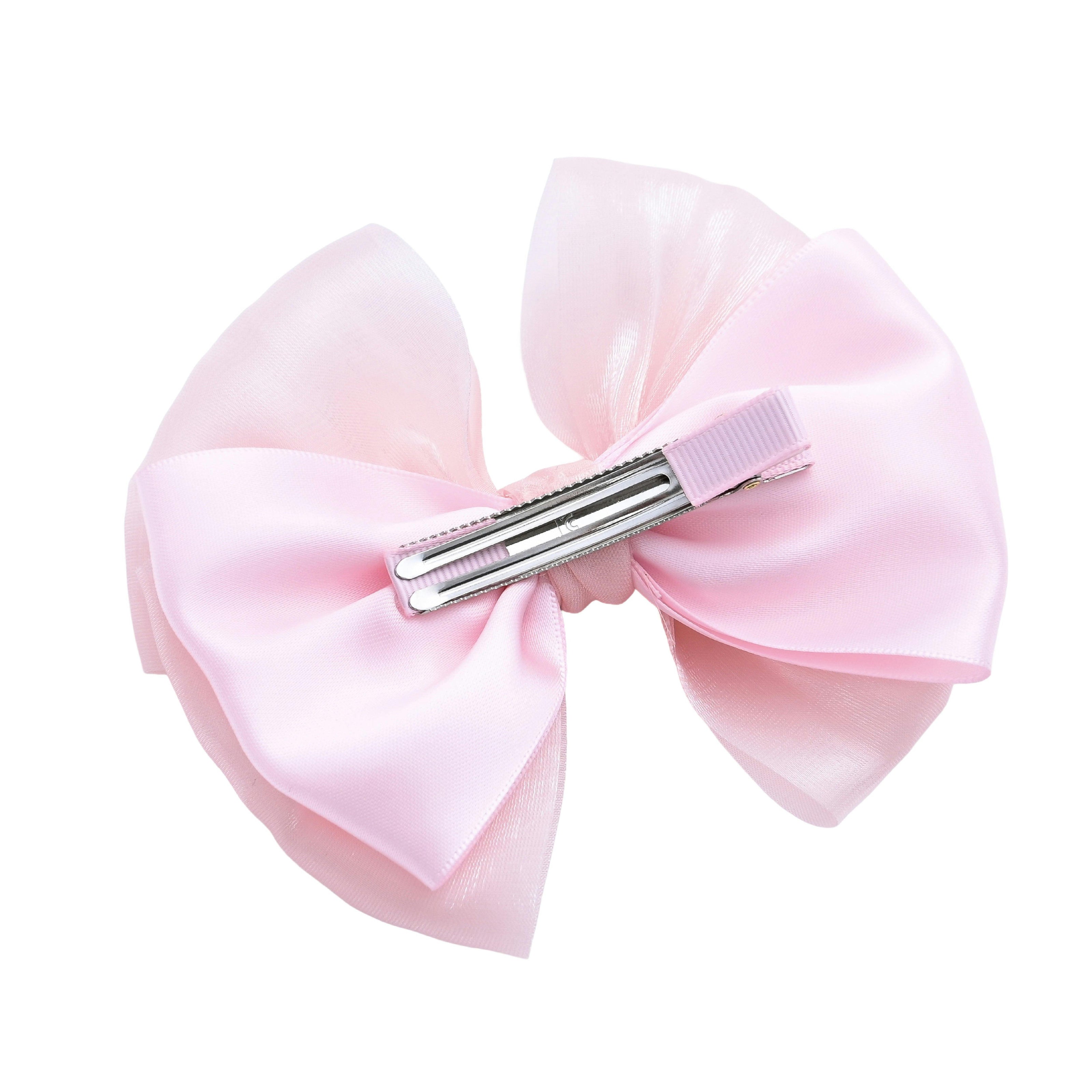 Multicolor Satin Bow Clip Set