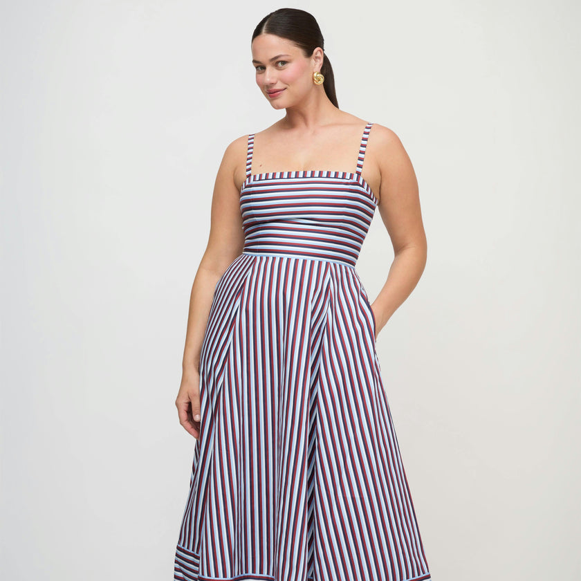 The Margot Dress - Firecracker Stripe