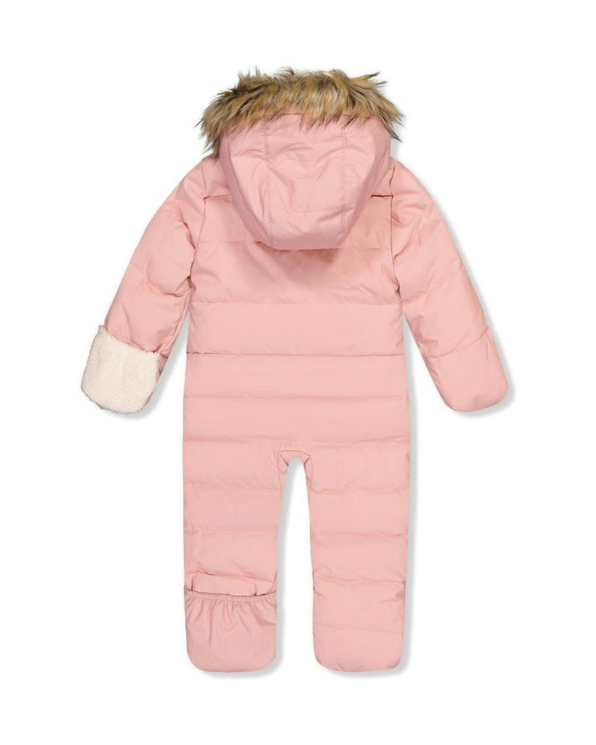 Baby Snug One Piece Snowsuit Adapted For Car Seats Pale Dusty Pink