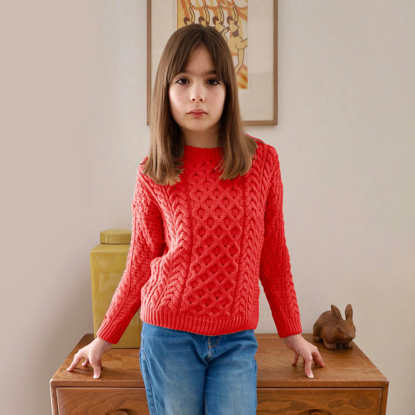 Cadogan Supersoft Merino Sweater - Coral
