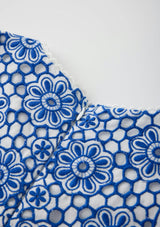 Skyla Sleeve Embroidered Mini Dress