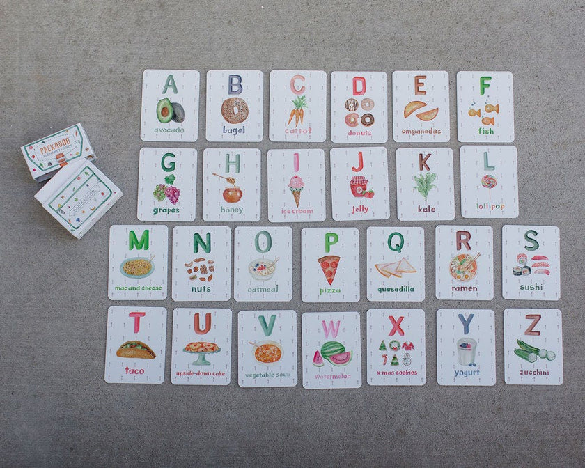 Packadoo Alphabet Cards Foodie Edition