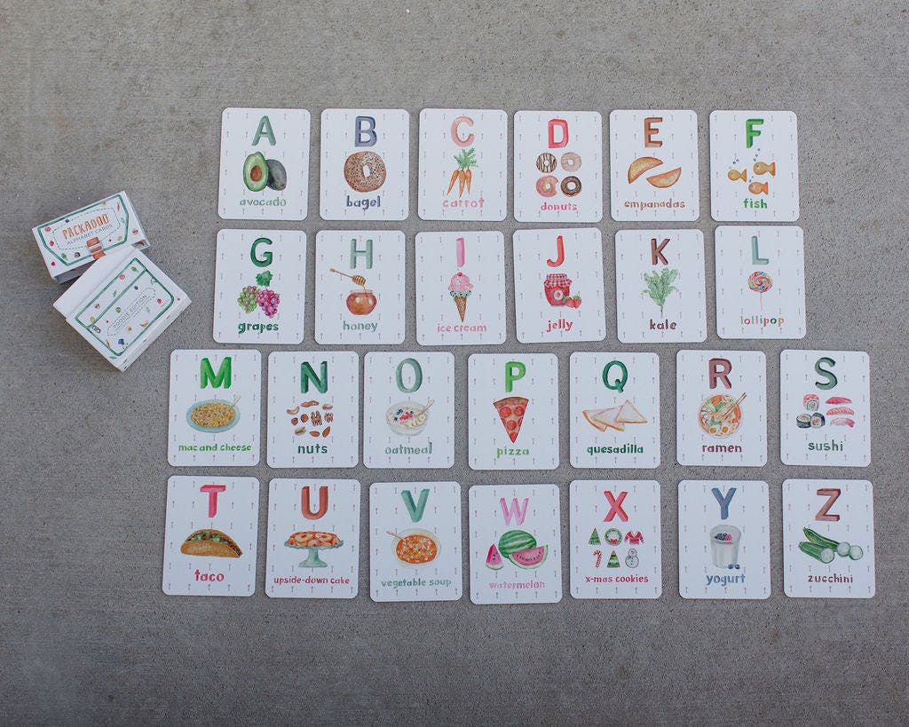 Packadoo Alphabet Cards Foodie Edition