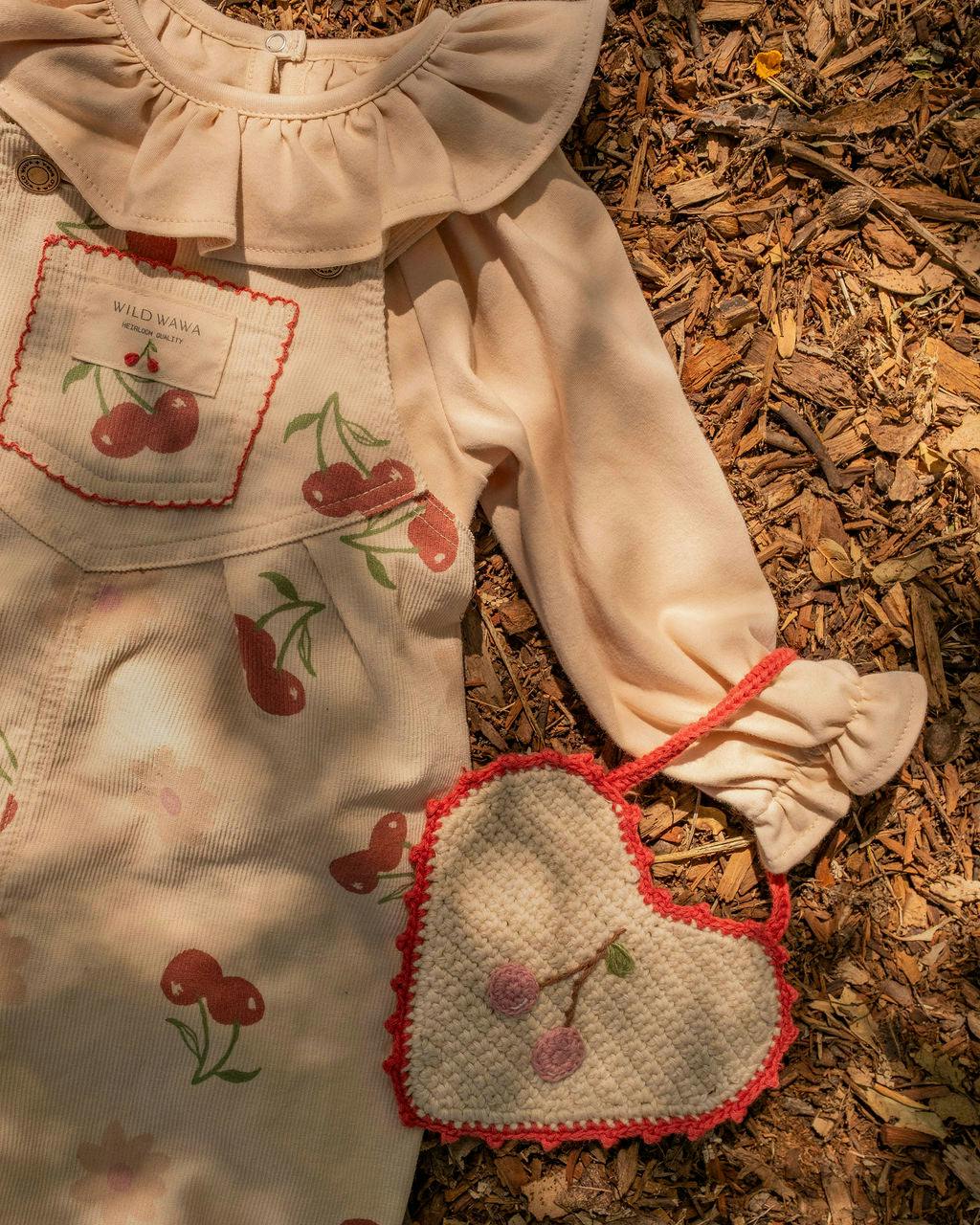 Overall Romper in Cherry Bloom