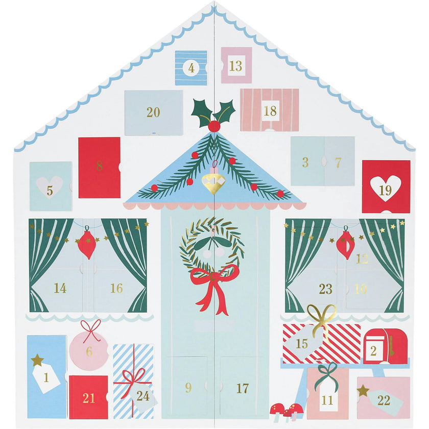 Santa'S Cabin Sticker Advent Calendar