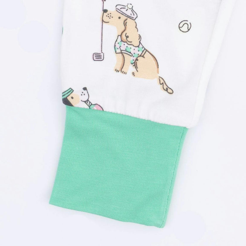 Country Club Dogs Pink - Short Sleeve Loungewear Set