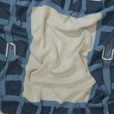 Cotton Sustainable Knit Throw Blanket - Equestrian Lattice