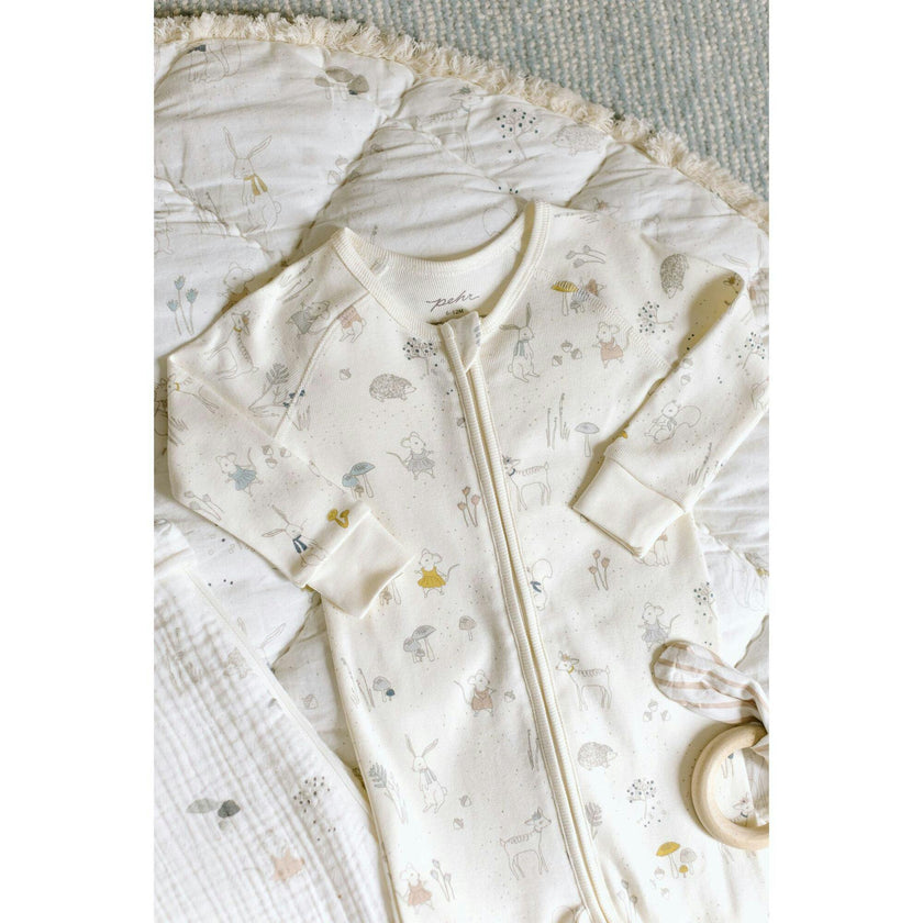 Ribbed Baby Sleeper, White