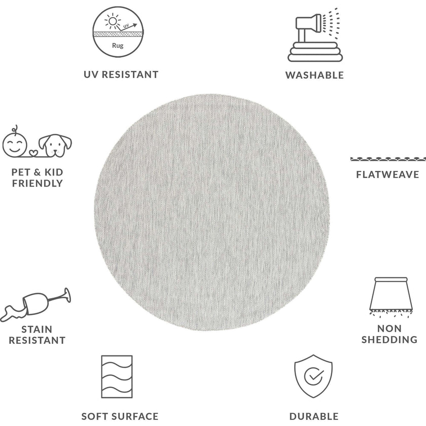 Courtyard Orion Indoor/Outdoor Rug, Grey