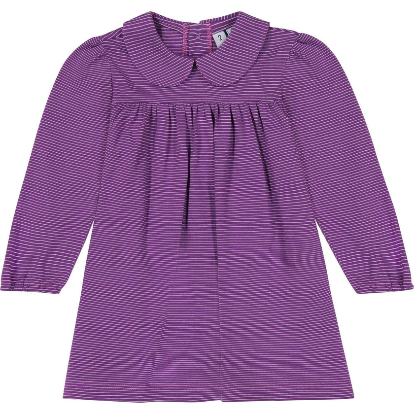 Ginny Dress Mini Stripe, Purple