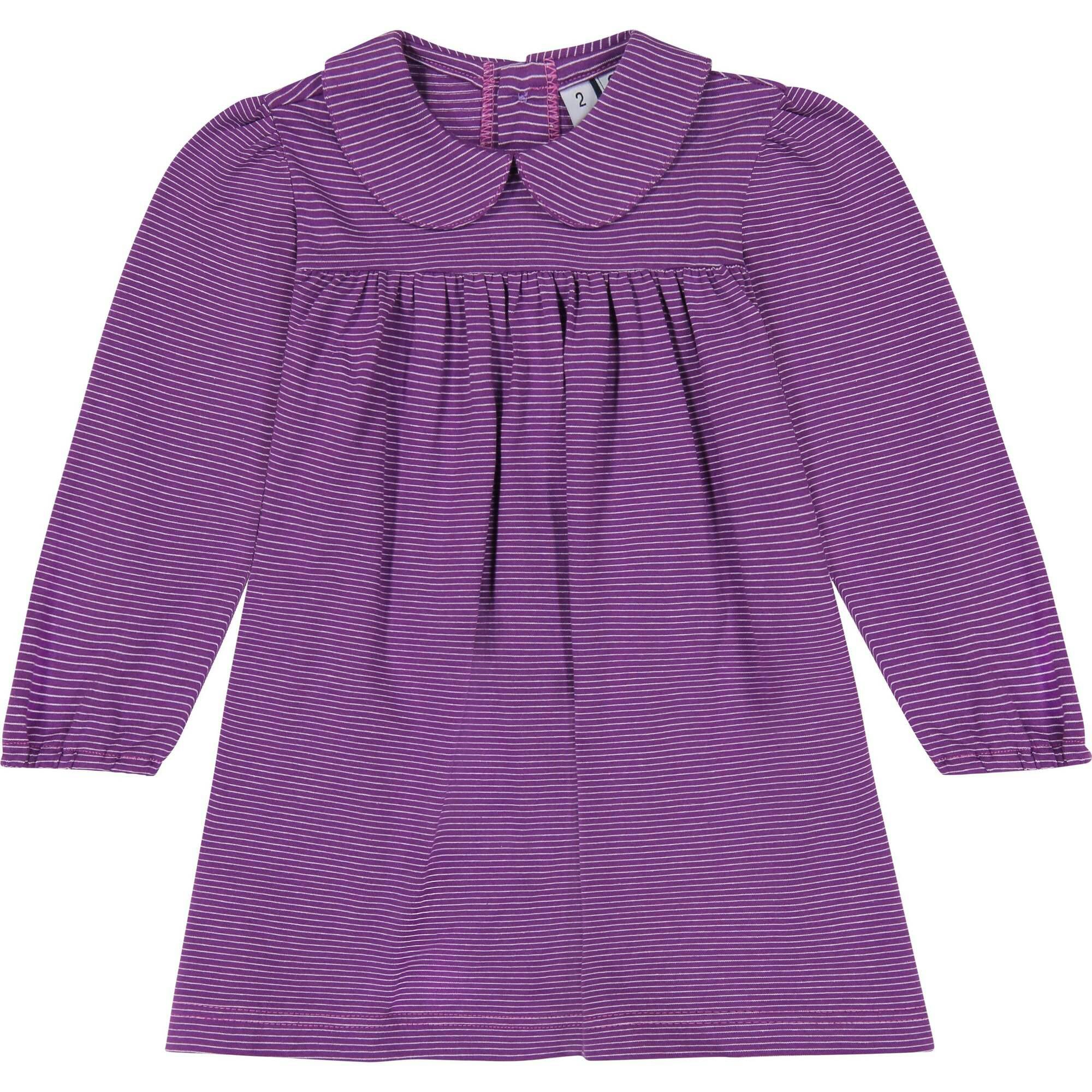 Ginny Dress Mini Stripe, Purple