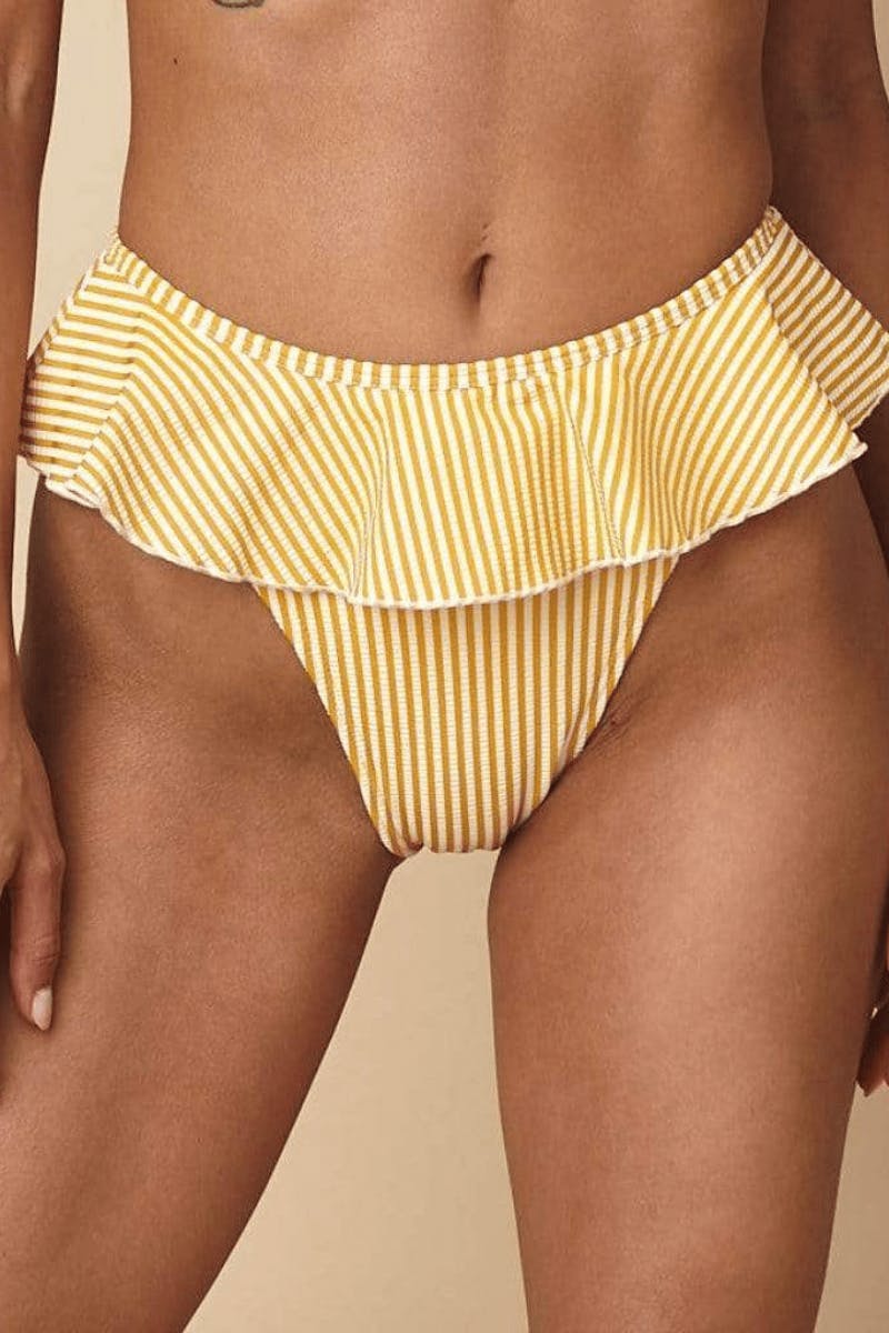 Women's Canary Stripe Tamarindo Ruffle