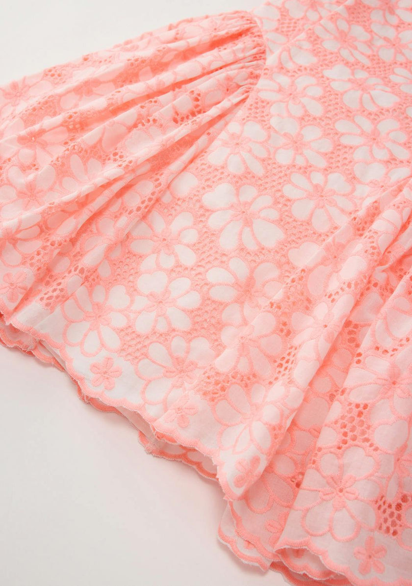 Holly Cotton Embroidered Mini Dress