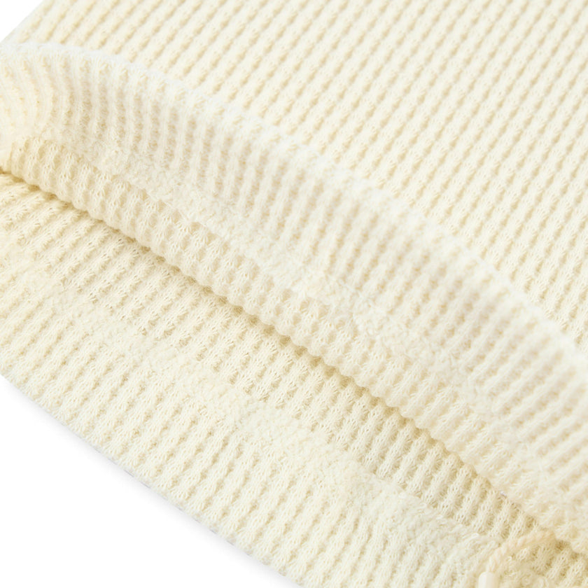 Vanilla Waffle Knotted Beanie Hat