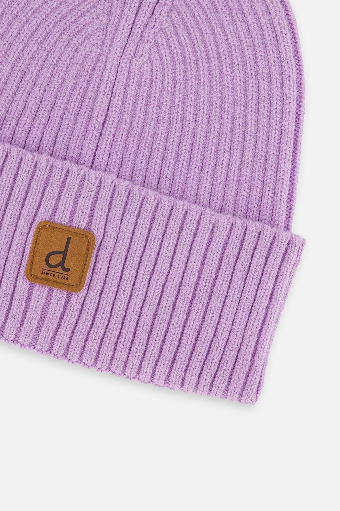Ribbed Knit Hat Lavender