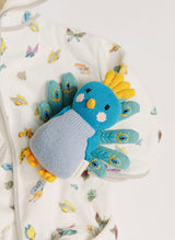 Organic Children’s Bathrobe – Madame Butterfly and Violet the Peacock - Knit Doll