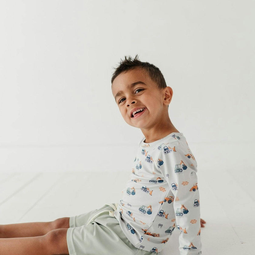 Boy's Long Sleeve Rash Guard Swim Shirt