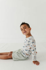 Boy's Long Sleeve Rash Guard Swim Shirt
