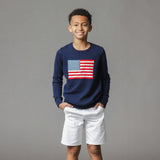 Organic Crew Neck Flag Sweater