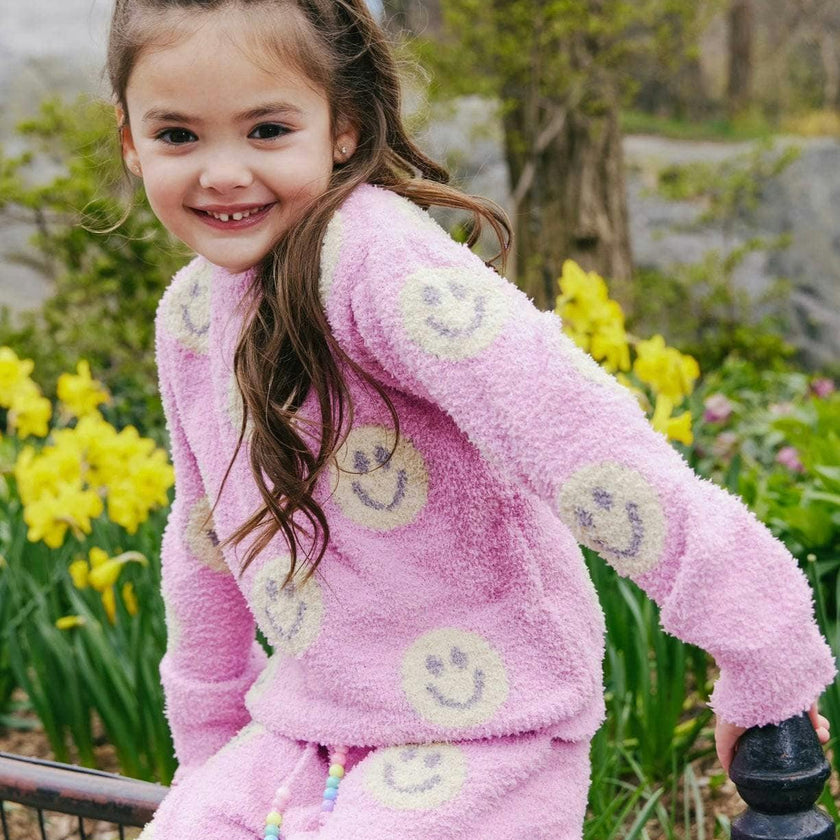 Pinky Fuzzy Smiley Emoji  Set