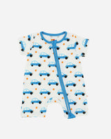 Bamboo SS Zipper Romper