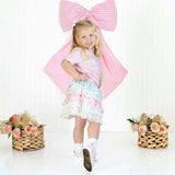 Floral Bunny Patch Easter Short Sleeve T-Shirt - Ballet