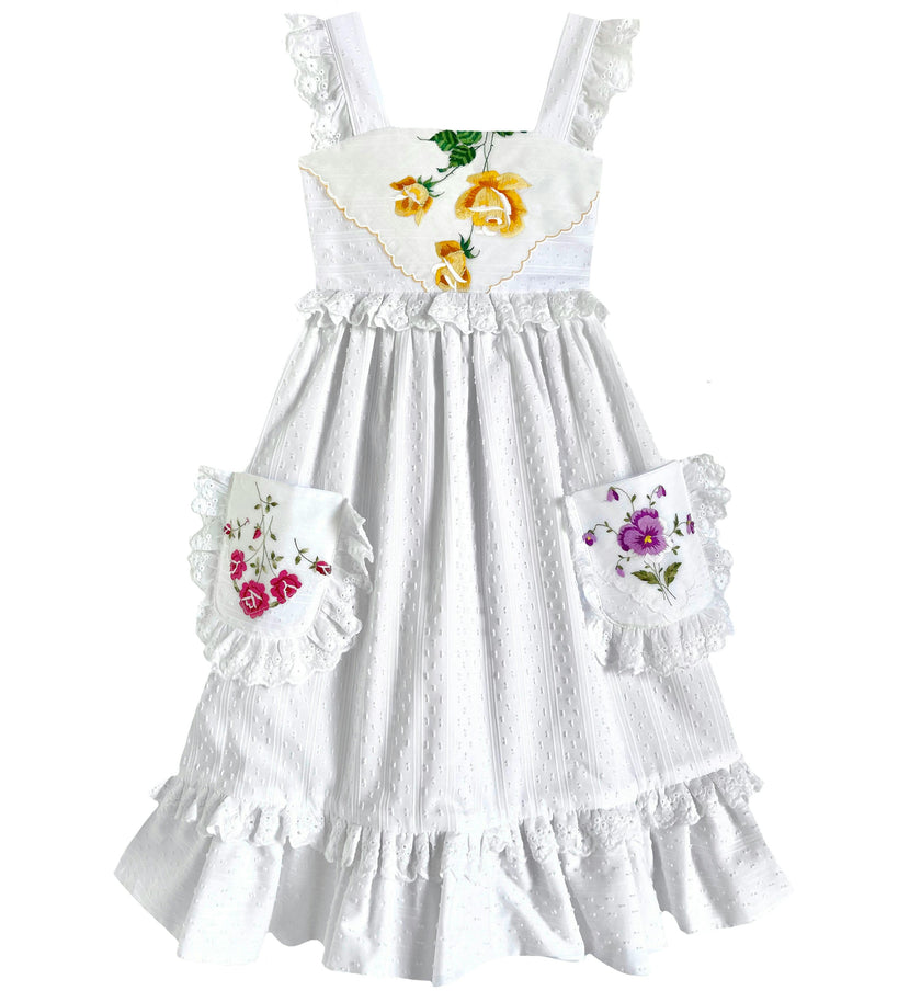 10y Heirloom Handkerchief Dress - Golden Roses