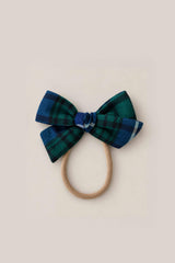 Hair Bows in Emerald Plaid