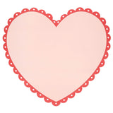 Scalloped Heart Paper Placemats