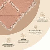 6-Layer Cotton Muslin Baby Blanket (Copper)