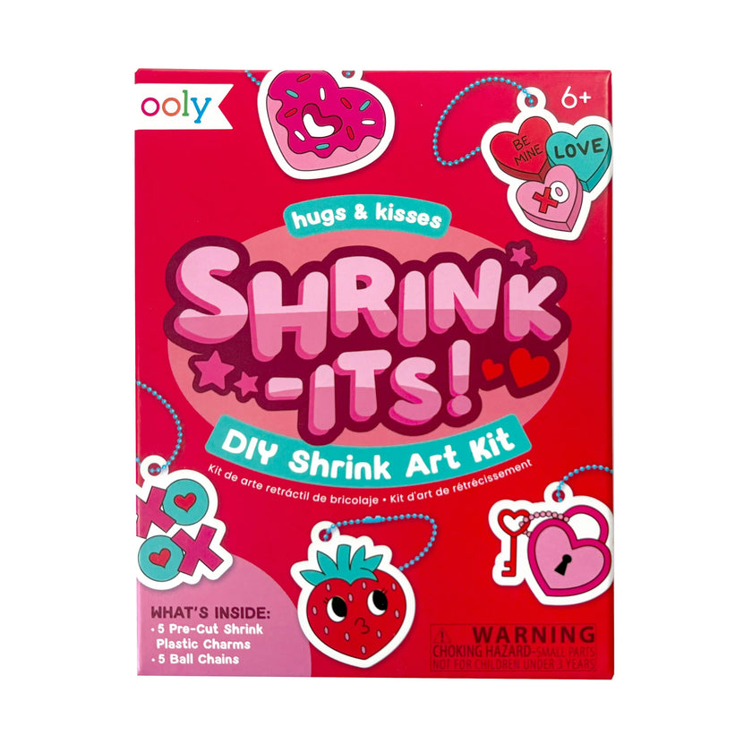 Shrink-Its! Mini DIY Shrink Art Kit - Hugs & Kisses - 5 Charms