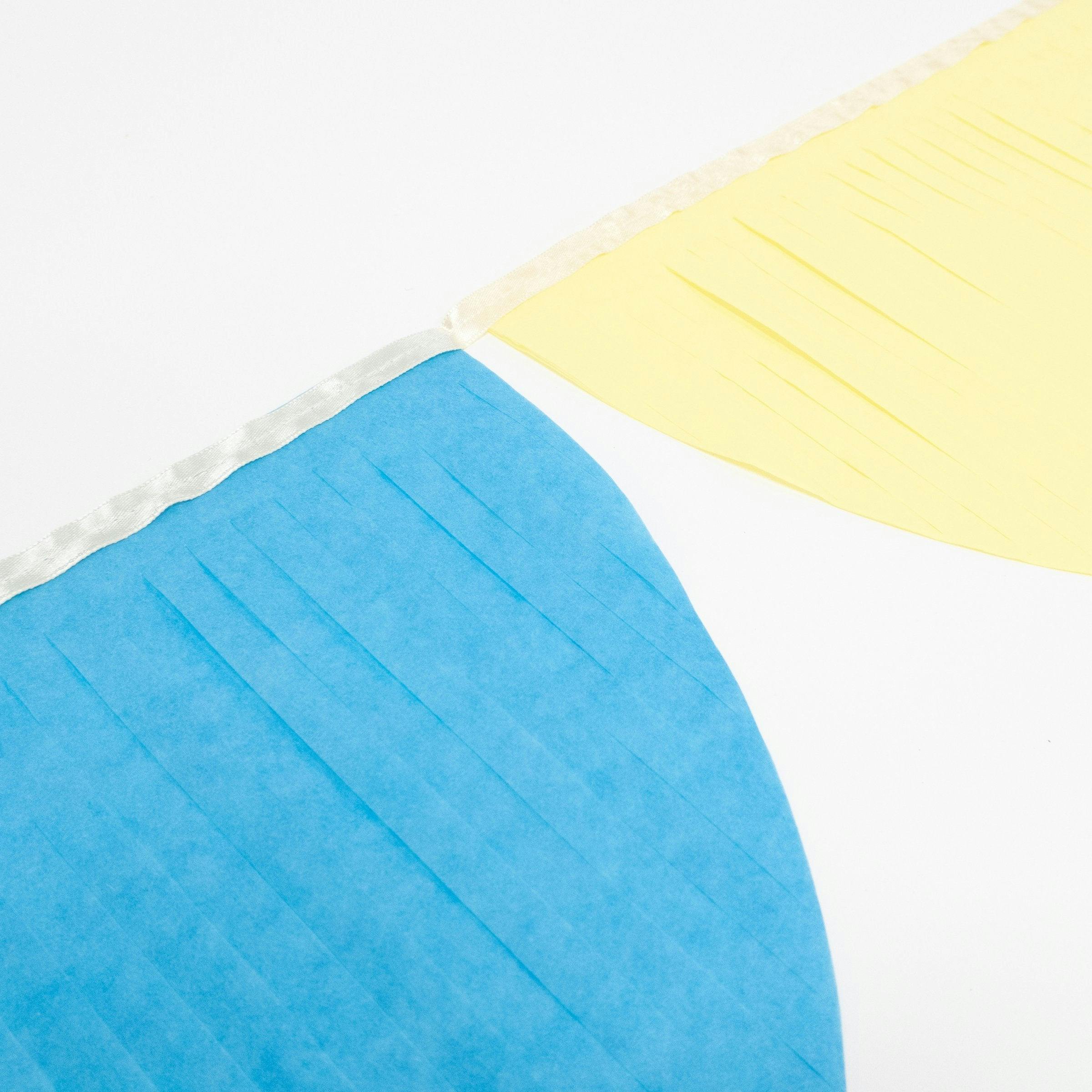 Rainbow Tissue Paper Scallop Garland Set