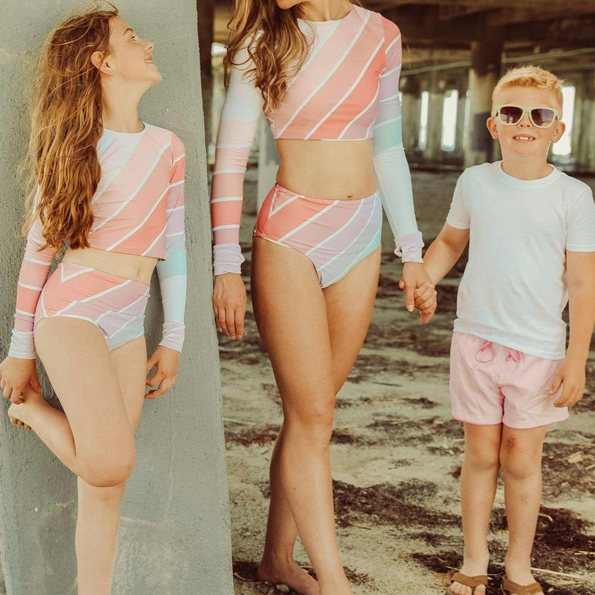 Coral Sea Rainbow One Piece Long Sleeve