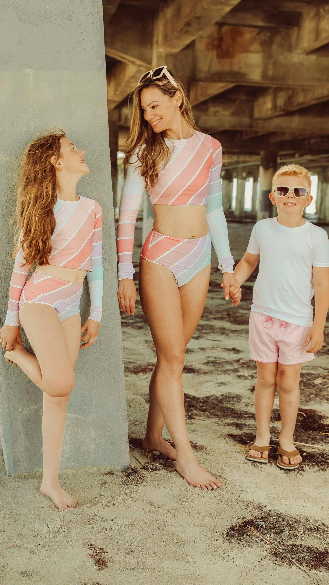 Coral Sea Rainbow One Piece Long Sleeve