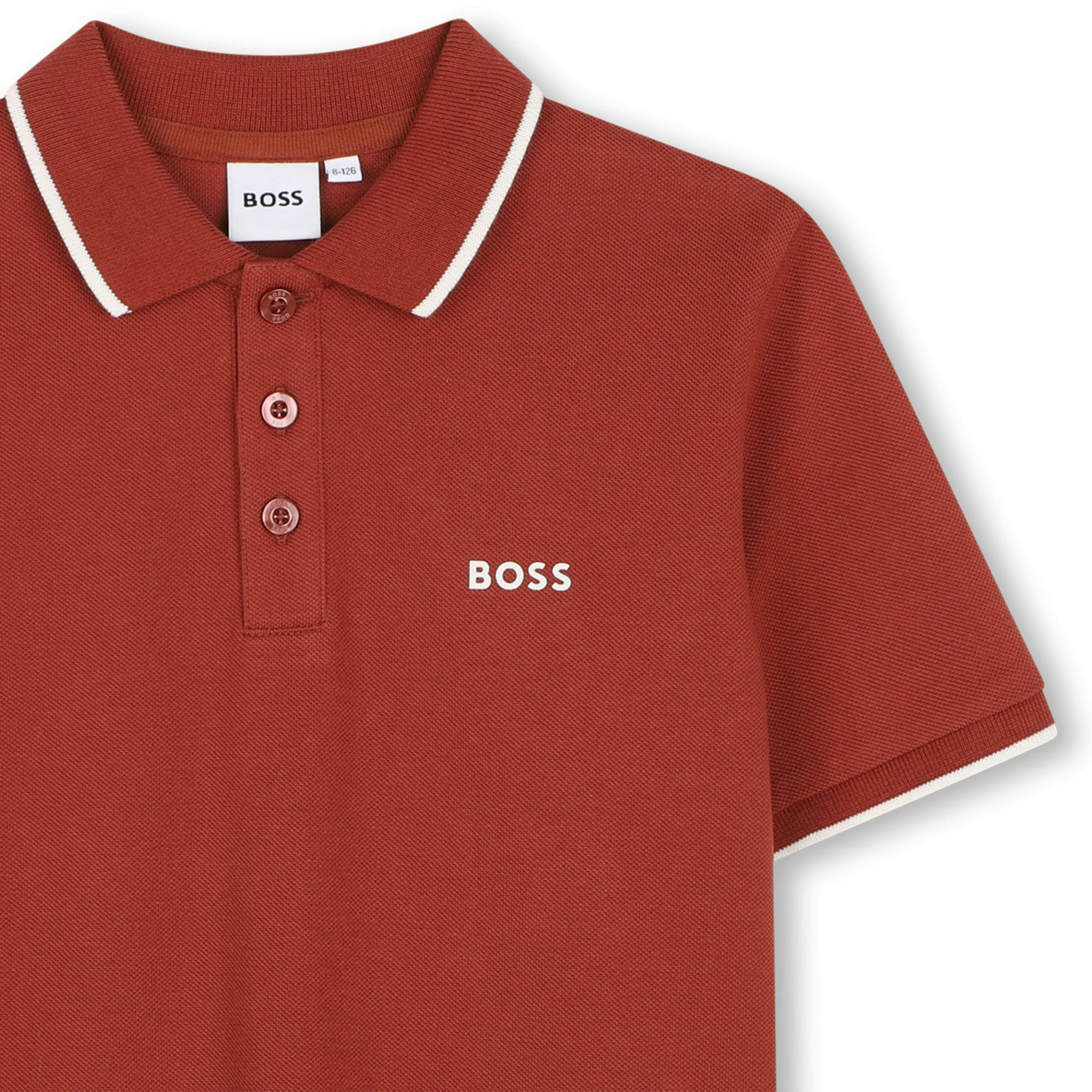 Crimson Tipped Piqué Polo Shirt